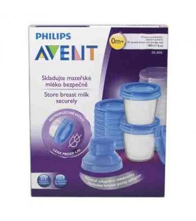 AVENT VIA breast milk containers 180ml 10 pieces