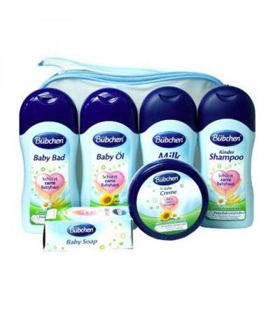 Bübchen big set (shampoo 200ml + bath 200ml + milk 200ml + cream 150ml + Oil 200 ml + baby soap 125 g)