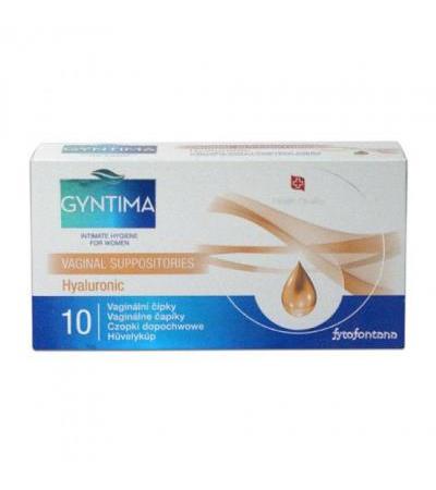 Fytofontána GYNTIMA HYALURONIC vaginal suppositories 10pcs