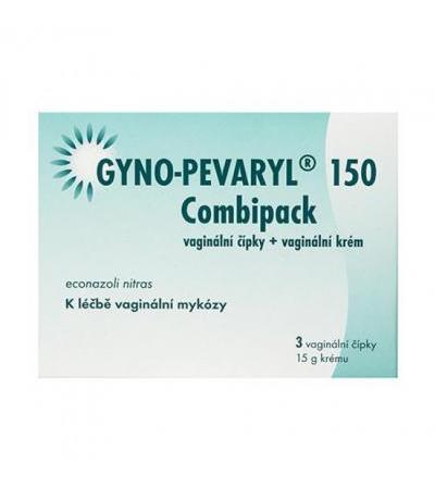 GYNO-PEVARYL COMBIPACK vaginal supp 3x 150mg + cream 15g