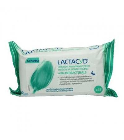 Lactacyd with Antibacterials Moist Wipes 15 pieces