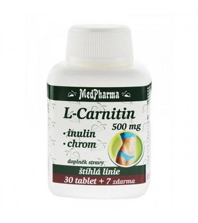 MedPharma L-CARNITINE 500mg + INULIN + CHROME tablets 30 + 7 FOR FREE