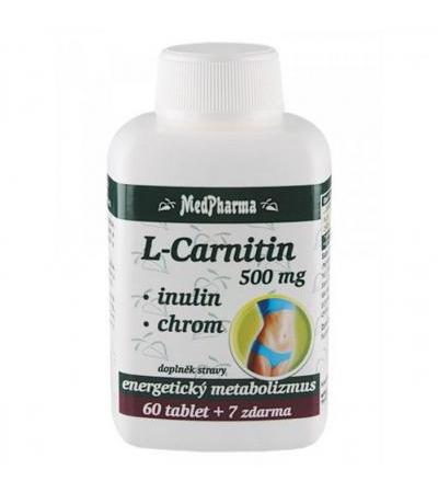 MedPharma L-CARNITINE 500mg + INULIN + CHROME tablets 60 + 7 FOR FREE