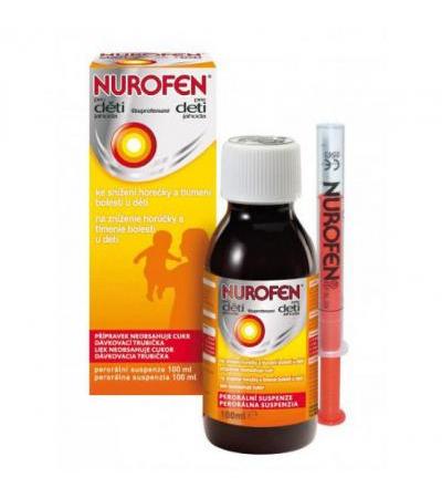 NUROFEN FOR CHILDREN syrup 100ml STRAWBERRY (100mg/5ml)
