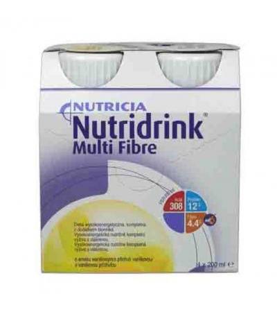NUTRIDRINK MULTI FIBRE with vanilla flavour 4x 200ml