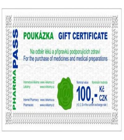 PharmaPASS gift certificate 100,- Kč