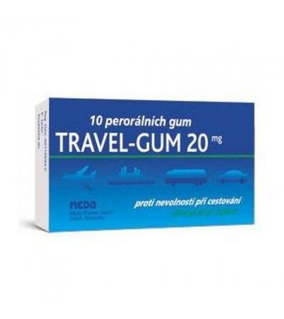 TRAVEL-GUM chewing gums 10x 20mg