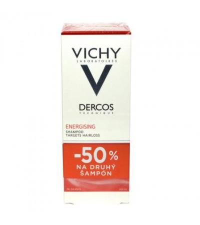 VICHY DERCOS energizing shampoo with Aminexil 2x 200ml DUOPACK