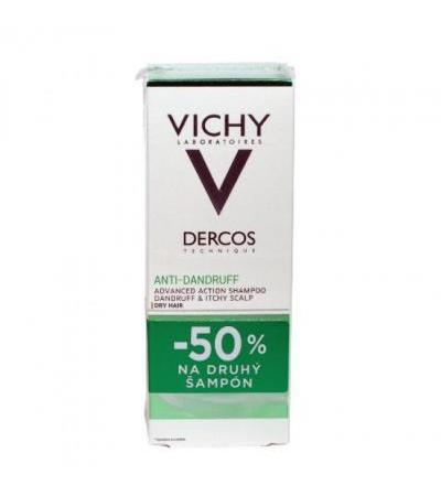 VICHY DERCOS shampoo for dry hair with dandruffs 2x200ml DUOPACK