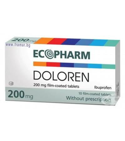 ДОЛОРЕН таблетки 200 мг * 10 ЕКОФАРМ