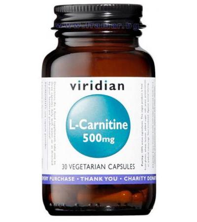 L - КАРНИТИН капсули 500 мг * 30 VIRIDIAN