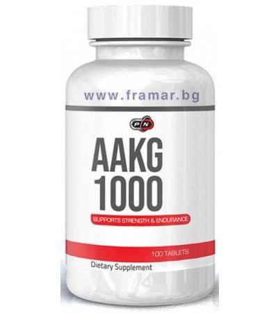 ПЮР НУТРИШЪН АРГИНИН АЛФА - КЕТОГЛУТАРАТ (AAKG) таблетки 1000 мг * 100