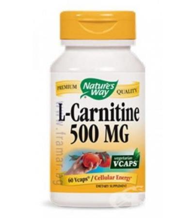 L - КАРНИТИН капсули 500 мг. * 60 NATURE'S WAY