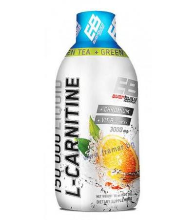 L - КАРНИТИН ТЕЧЕН 3000 мг + ХРОМ + ВИТАМИН Б КОМПЛЕКС + ЗЕЛЕН ЧАЙ с вкус на портокал 500 мл