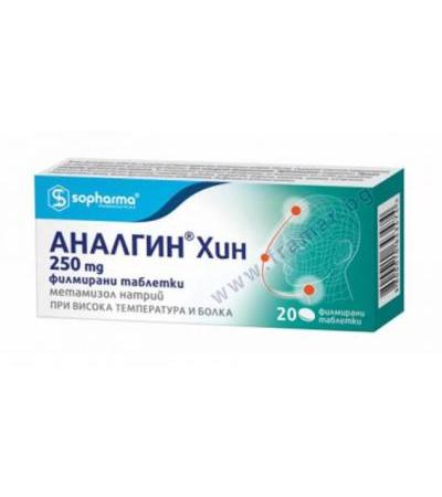 АНАЛГИН ХИН таблетки 250 мг * 10 СОФАРМА