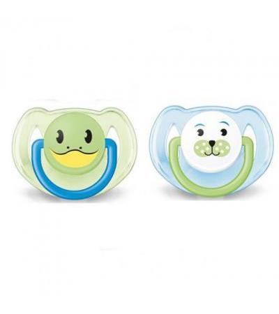 AVENT CLASSIC dummy animal 6-18 months without BPA boy 2 pcs.