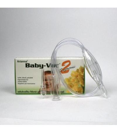 BABY-VAC 2 Ergonomic baby nasal secretion aspirator (Babyvac Arianna) and cleaning brush for free