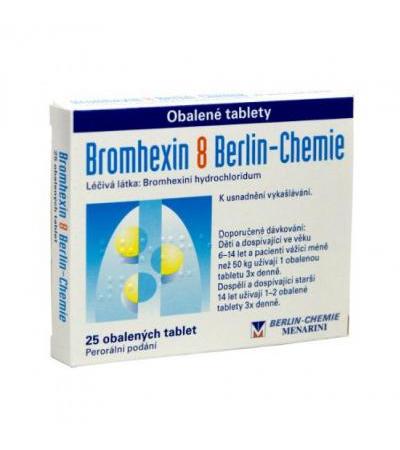 BROMHEXIN 8 BERLIN-CHEMIE drg 25x 8mg