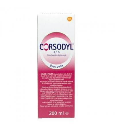 CORSODYL mouth wash 200 ml 0.1 %