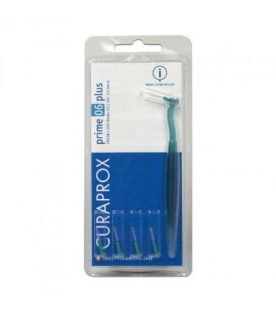 Curaprox CPS06 BLUE-GREEN prime PLUS interdental brush 5pcs with holder