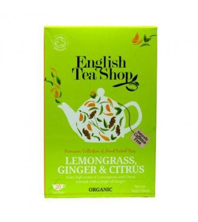 ENGLISH TEA SHOP Lemon grass, ginger and citrus 20 sachets