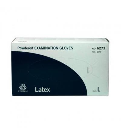 EVERCARE Powdered examination gloves latex size L 100 pcs.