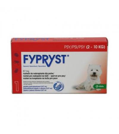 FYPRYST spot on dog S (for dogs 02-10kg) ampule 1x 0.67ml a.u.v.