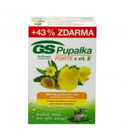 GS Evening primrose forte 500 mg + E vitamin 50 mg cps 70+30 ZDARMA