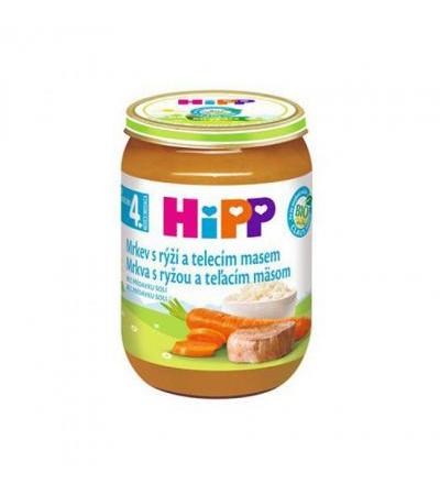 HIPP BABY MENU Carrot with rice and veal meat 190g