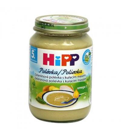 HIPP BABY MENU Polévka zeleninová s kuřecím masem 190g