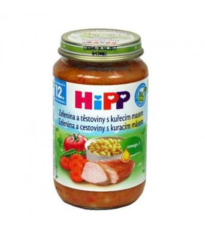 HIPP CHILD'S MENU BIO vegetables with pasta and chicken 220g