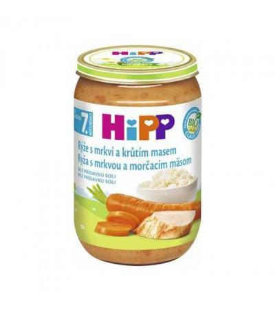 HIPP JUNIOR MENU rice with carrot and turkey meat 220g
