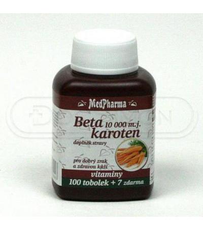 MedPharma BETA-CAROTENE 10 000 I.U. 100 capsules + 7 FOR FREE