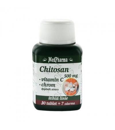 MedPharma CHITOSAN 500mg + CHROM + VITAMIN C tbl.30 + 7 for free