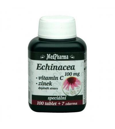 MedPharma ECHINACEA 100mg + C VITAMIN + ZINC 100 tablets + 7 FOR FREE