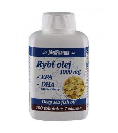MedPharma FISH OIL 1000mg + EPA + DHA 100 capsules + 7 FOR FREE