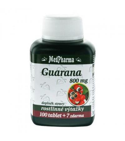 MedPharma GUARANA 800mg 100 tablets + 7 FOR FREE