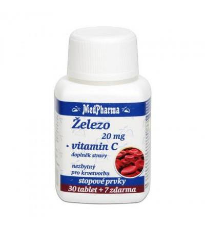 MedPharma Iron 20mg+ Vitamin C 30 tablets + 7 FOR FREE