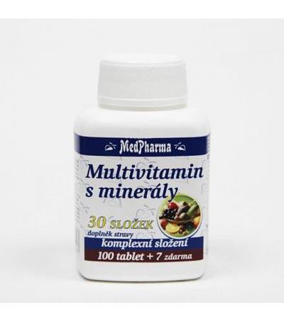 MedPharma MULTIVITAMIN WITH MINERALS 30 components 100 tbl + 7 FOR FREE