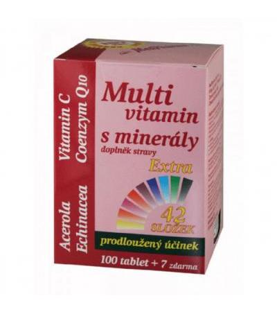 MedPharma MULTIVITAMIN WITH MINERALS + extra C 100 tbl + 7 tbl FOR FREE