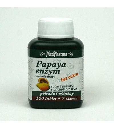 MedPharma PAPAYA ENZYME 100 tablets + 7 FOR FREE