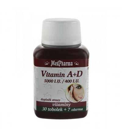 MedPharma VITAMIN A+D 5000 I.U./400 I.U. 30 capsules + 7 FOR FREE