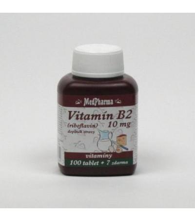 MedPharma VITAMIN B2 10mg 100 tablets + 7 FOR FREE