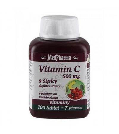 MedPharma VITAMIN C 500mg with briars 100 tablets + 7 FOR FREE