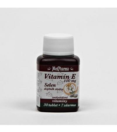 MedPharma VITAMIN E 100mg + SELENIUM 30 tablets + 7 FOR FREE