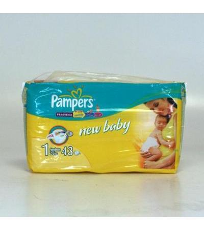PAMPERS nappies 1 NEWBORN 2-5kg 43pcs New baby