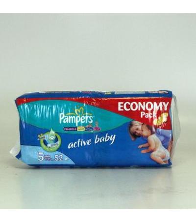 PAMPERS nappies 5 JUNIOR 11-18kg 50pcs Active baby