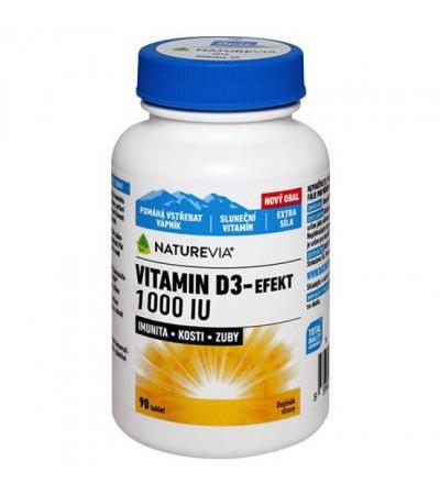 Swiss NatureVia Vitamin D3-EFFECT 1000 I.U. tbl 90