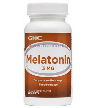 МЕЛАТОНИН с удължено освобождаване табл. 3 мг. * 60 GNC