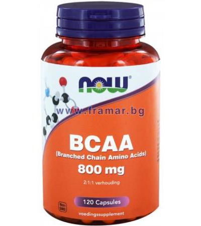 НАУ ФУДС BCAA капсули 800 мг * 120
